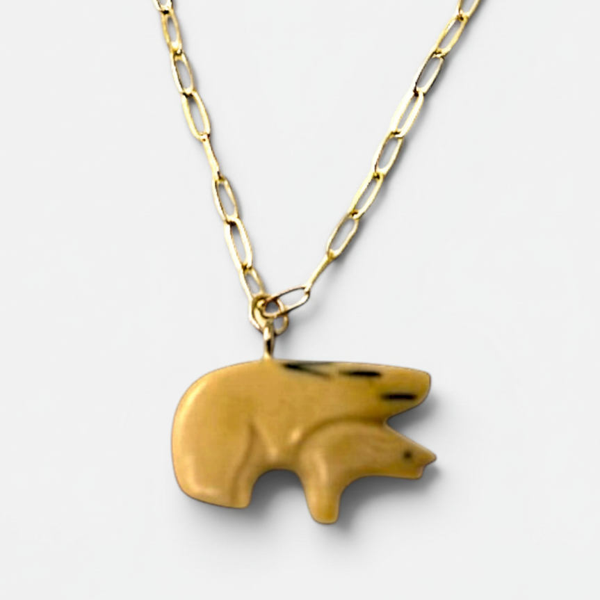 Mama and Baby Bear Necklace