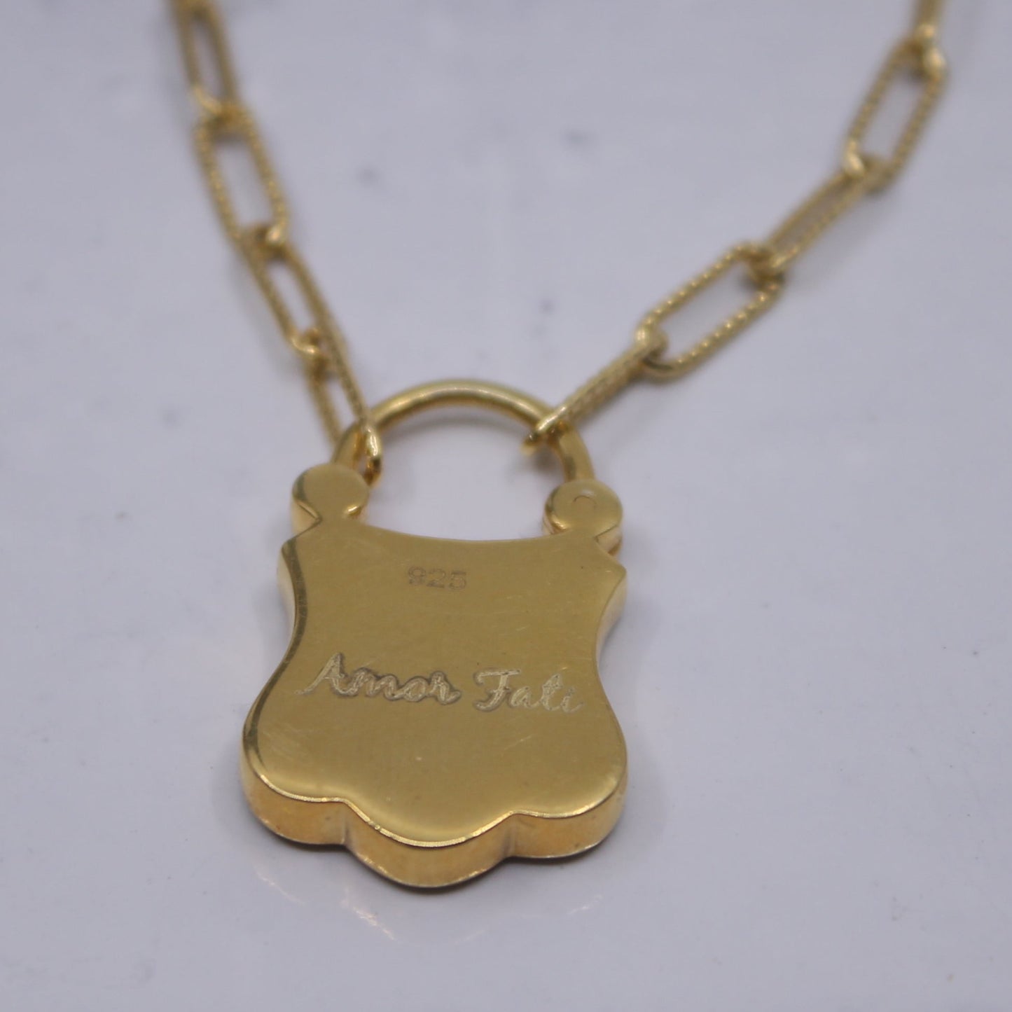 Malachite Padlock Necklace