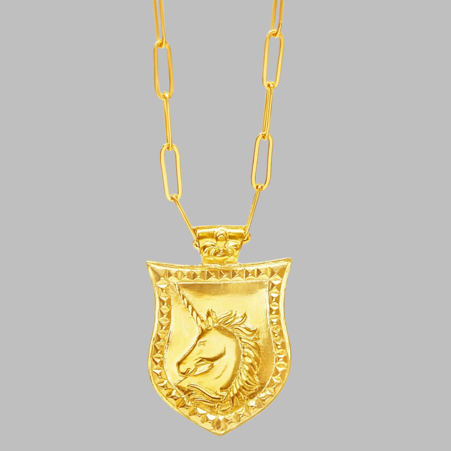 Unicorn Shield Necklace