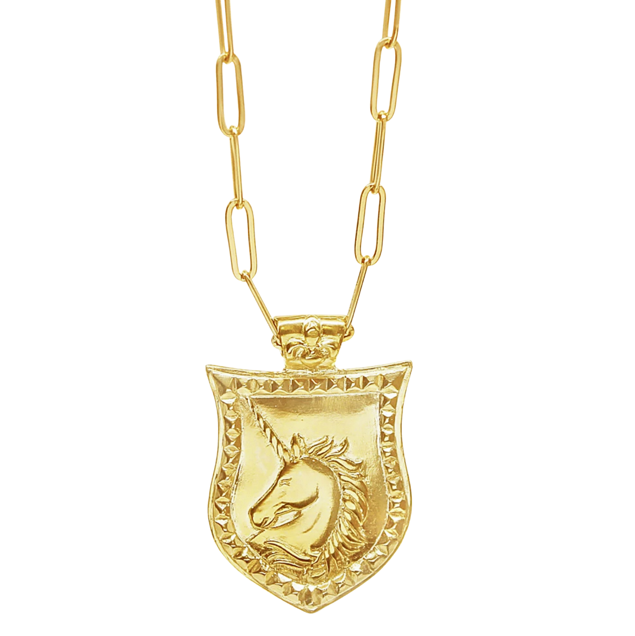 Unicorn Shield Necklace