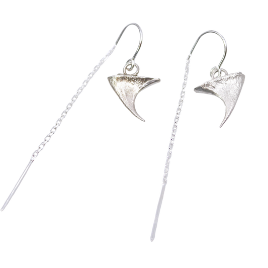 Silver Rose Thorn Earrings