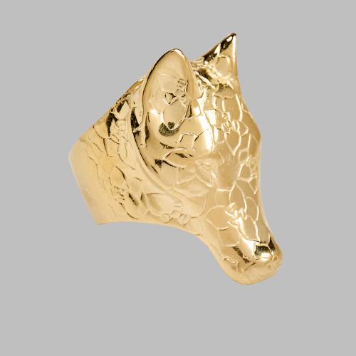 Gold Wolf Ring - kim baker