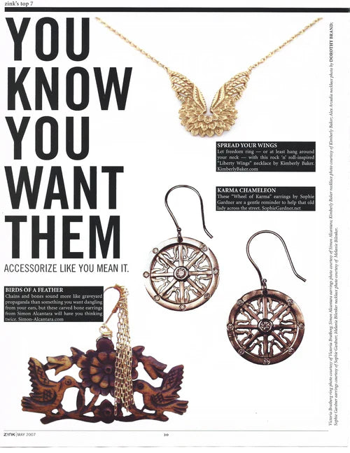 Zink Magazine + Wing Necklace