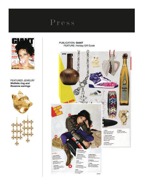 Zink Magazine — Wolf Ring + Roxanne Earrings