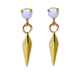 Opal Rhombus Earrings
