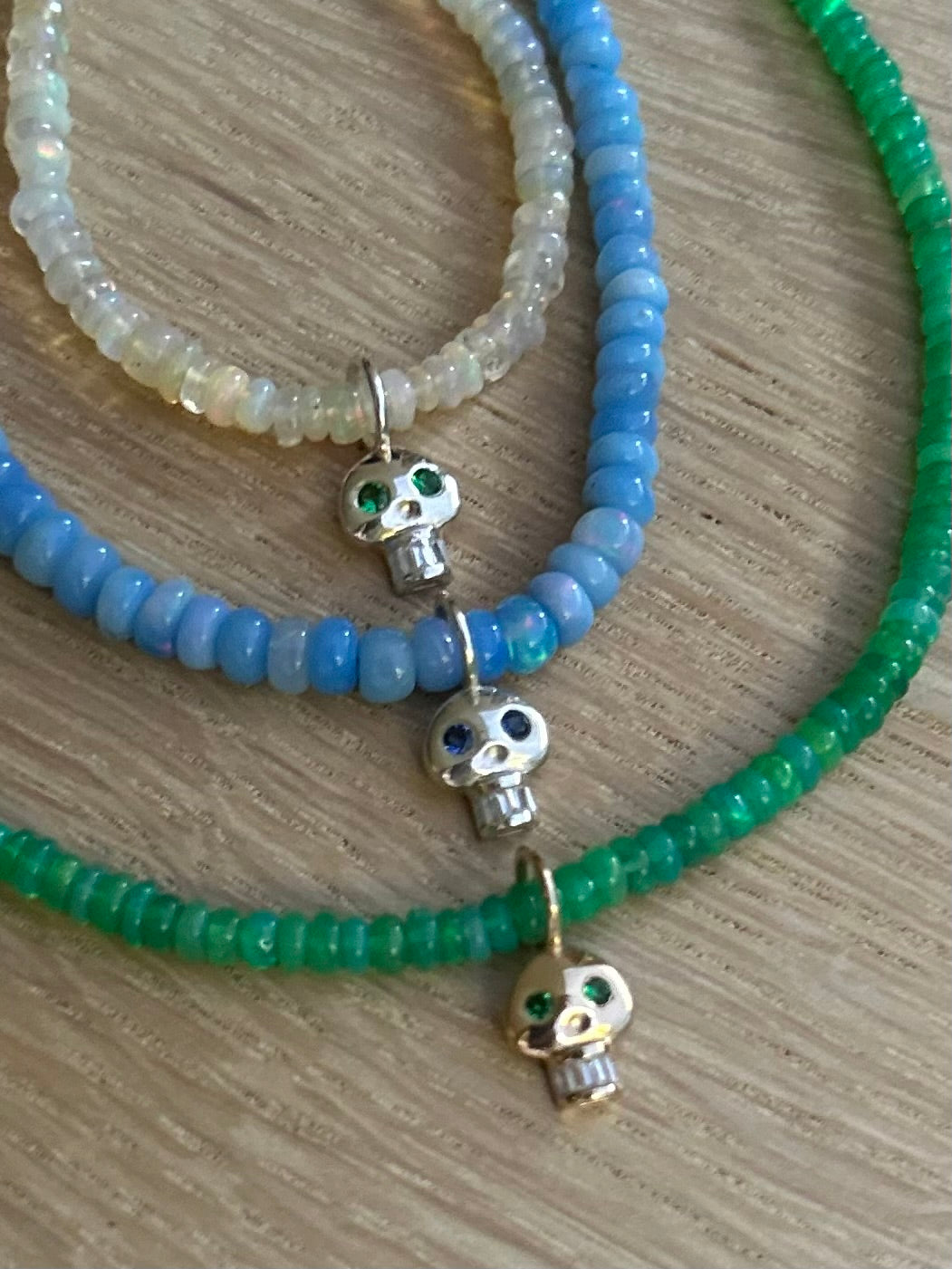 skull opal necklaces