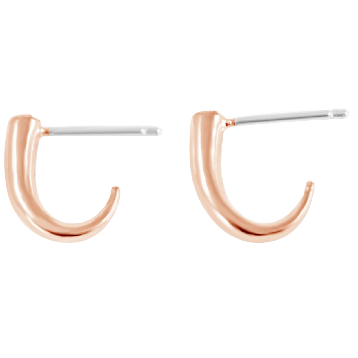 Rose Gold Tusk Hoops