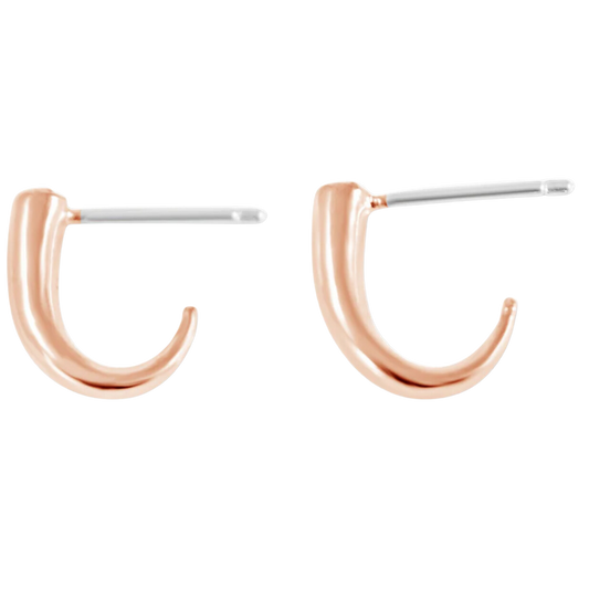 Rose Gold Tusk Hoops