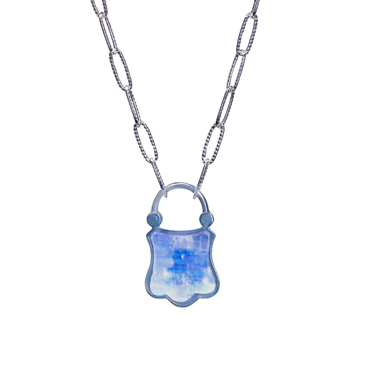 Moonstone Padlock Necklace