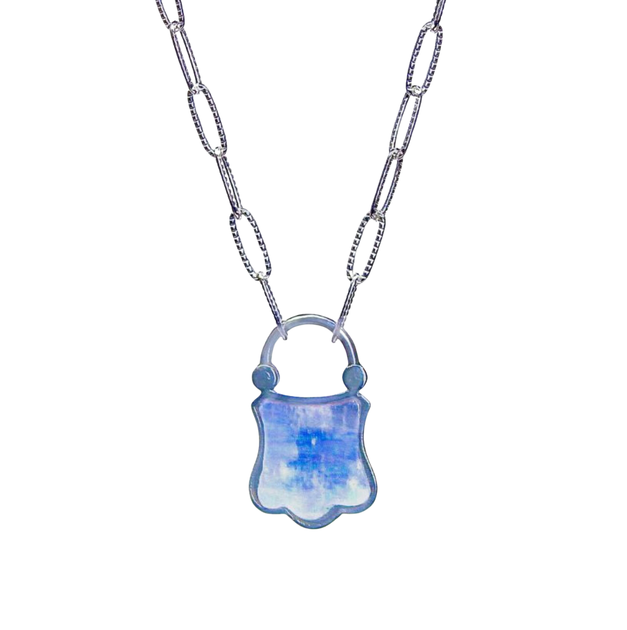 Moonstone Padlock Necklace