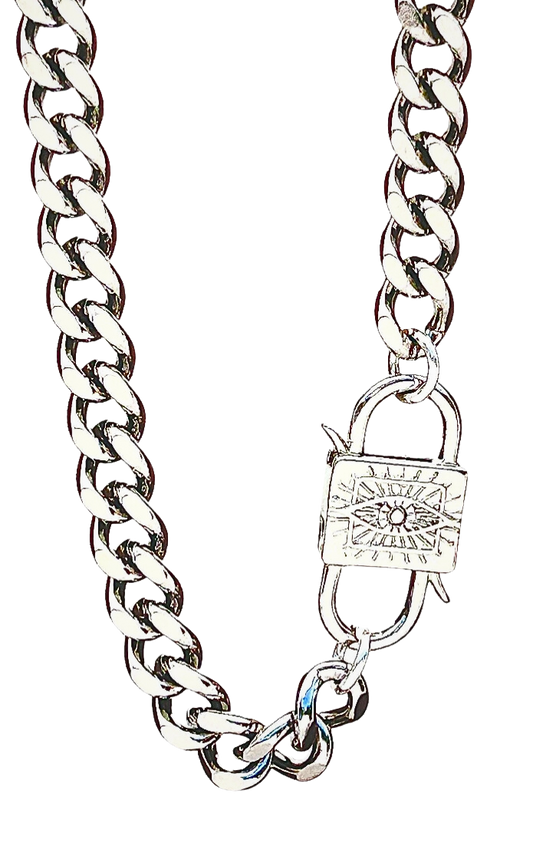 Evil Eye Padlock Bracelet