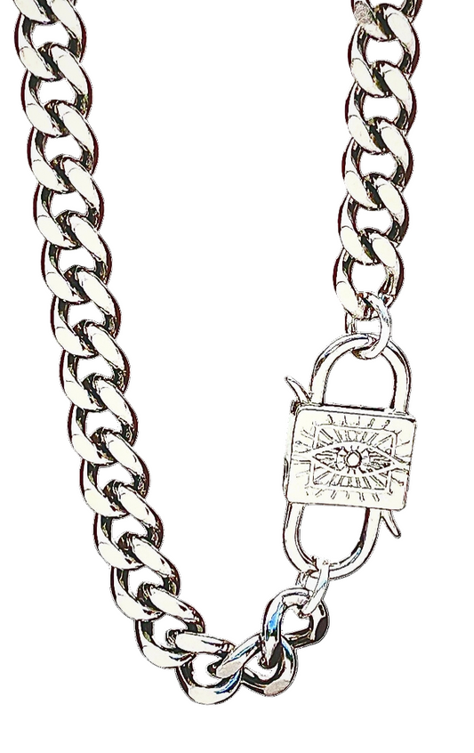 Evil Eye Padlock Bracelet