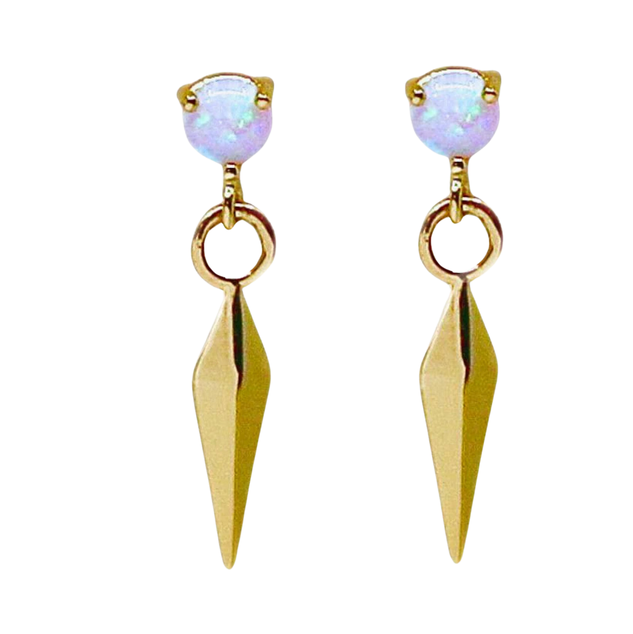 Opal Rhombus Earrings