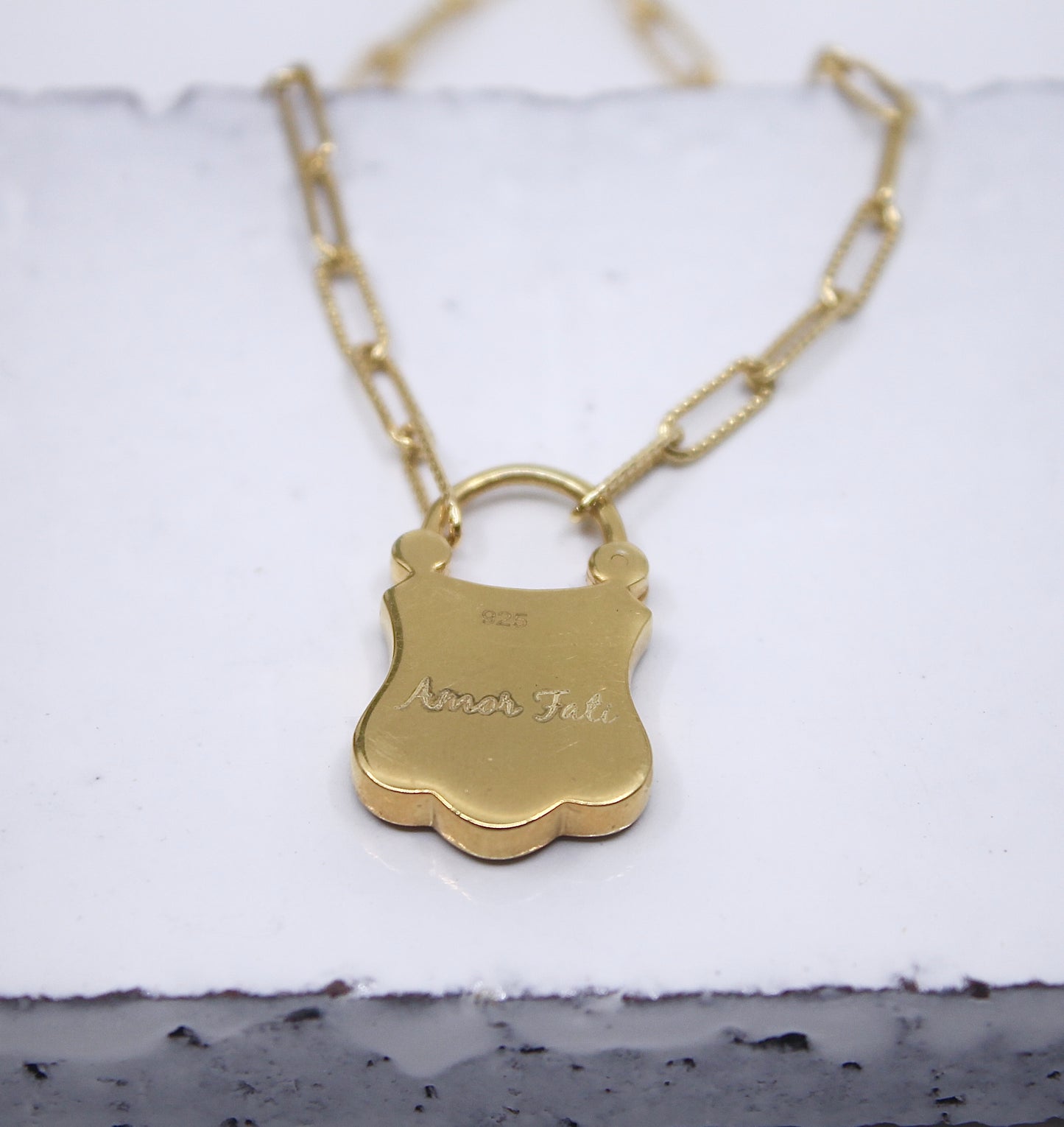 Lapis Padlock Necklace