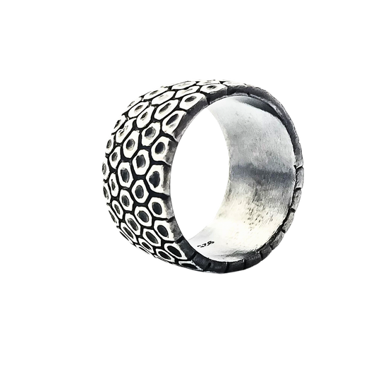 Silver Honeycomb Ring