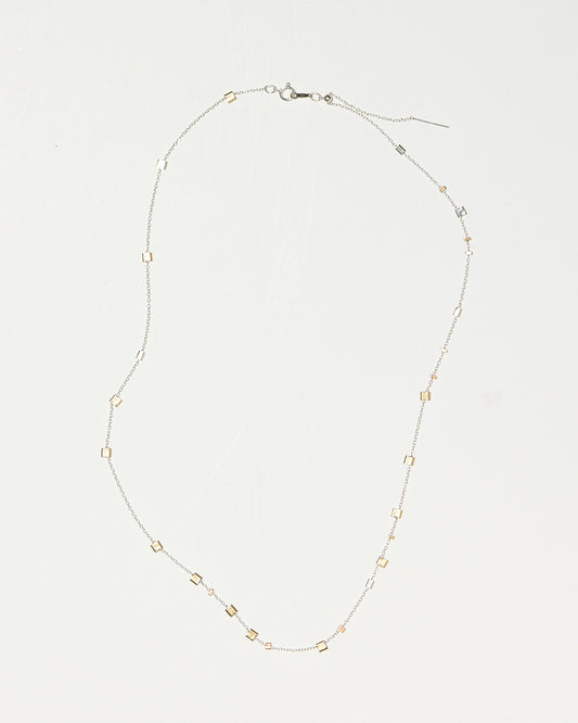 Mixed Metal Cubist Chain