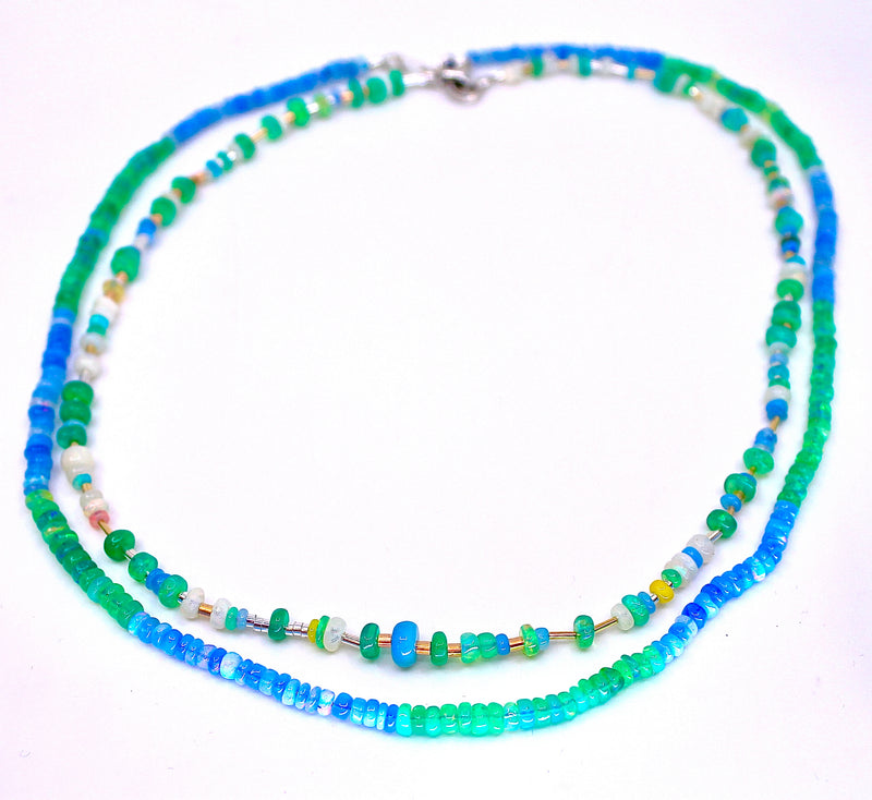 Two Tone Opal Necklace
