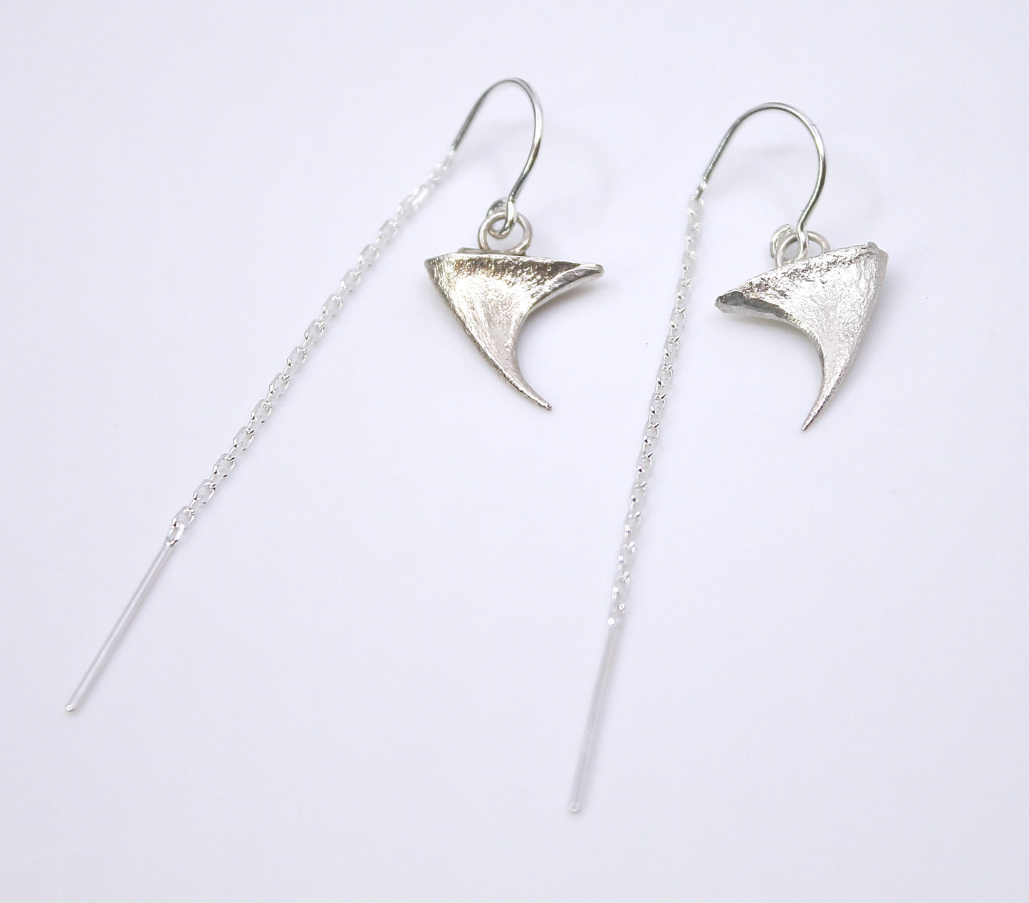 Silver Rose Thorn Earrings