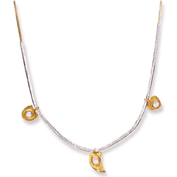 Linden moonstone charm necklace