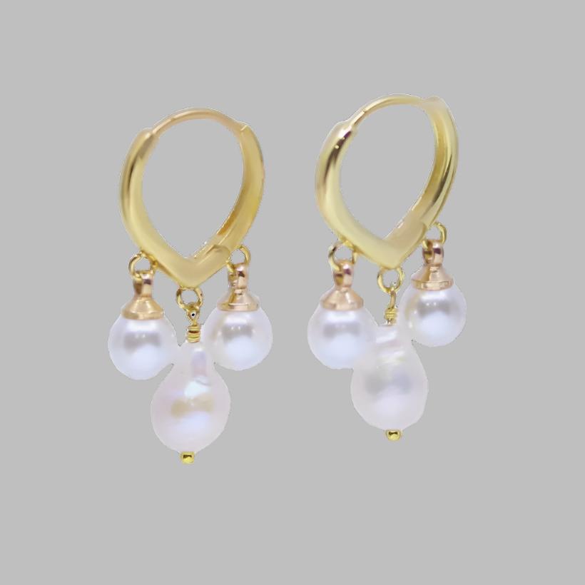 pearl hoops