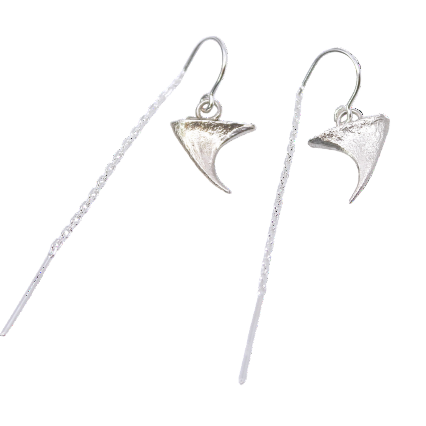 Silver Rose Thorn Earrings