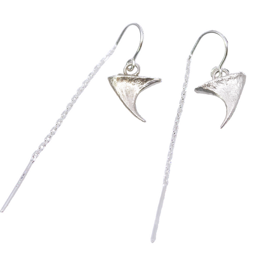 Silver Rose Thorn Earrings