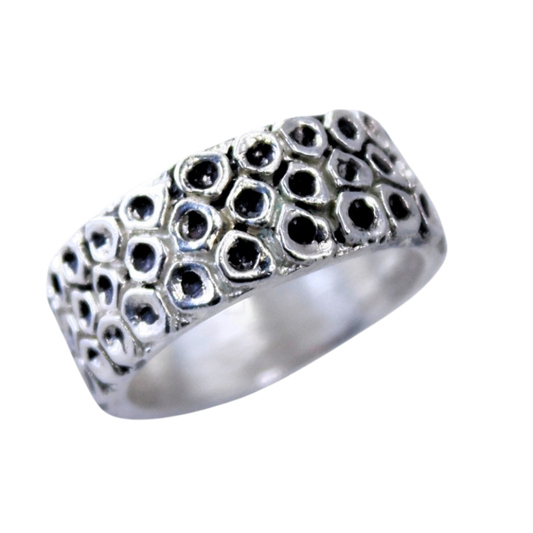 Silver Honeycomb Ring