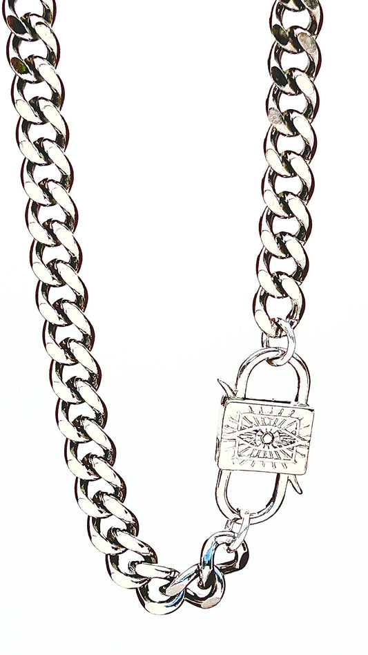 Evil Eye Padlock Bracelet