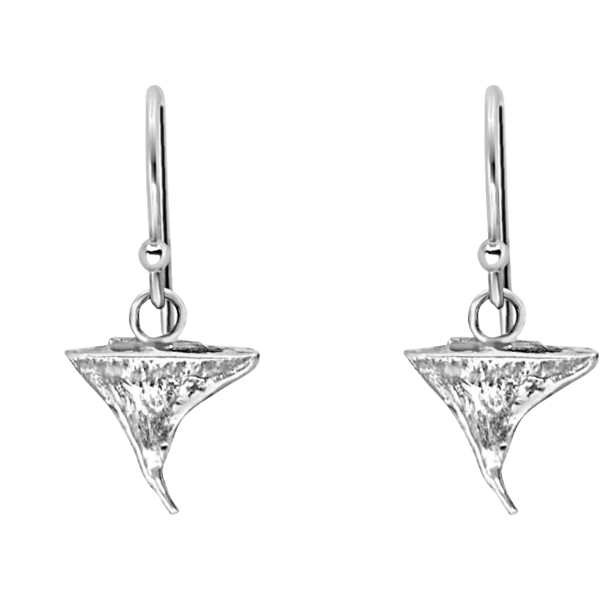 Silver Rose Thorn Earrings