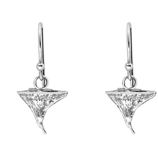 Silver Rose Thorn Earrings