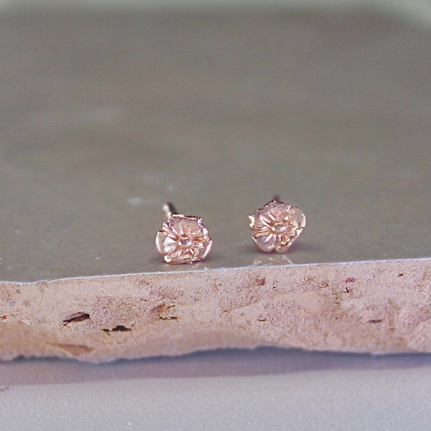 Rose Gold Bud Studs