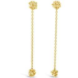 Gold Ivy Cluster Drop Earrings - kim baker