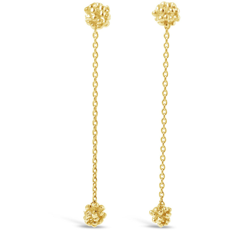 Gold Ivy Cluster Drop Earrings - kim baker