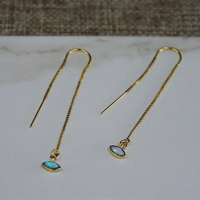 Opal Threader Earrings
