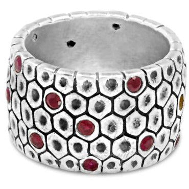 Ruby Honeycomb Ring - kim baker