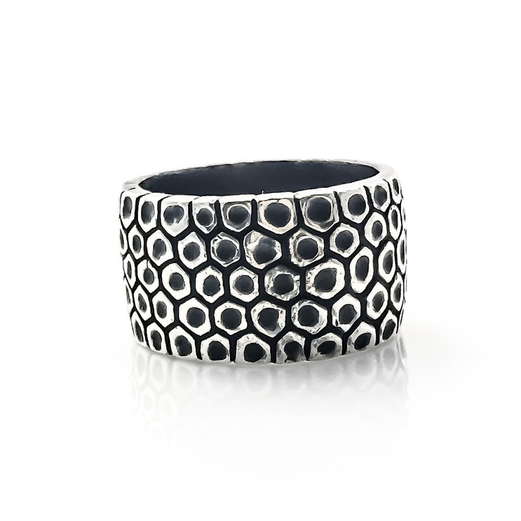 Silver Honeycomb Ring - kim baker